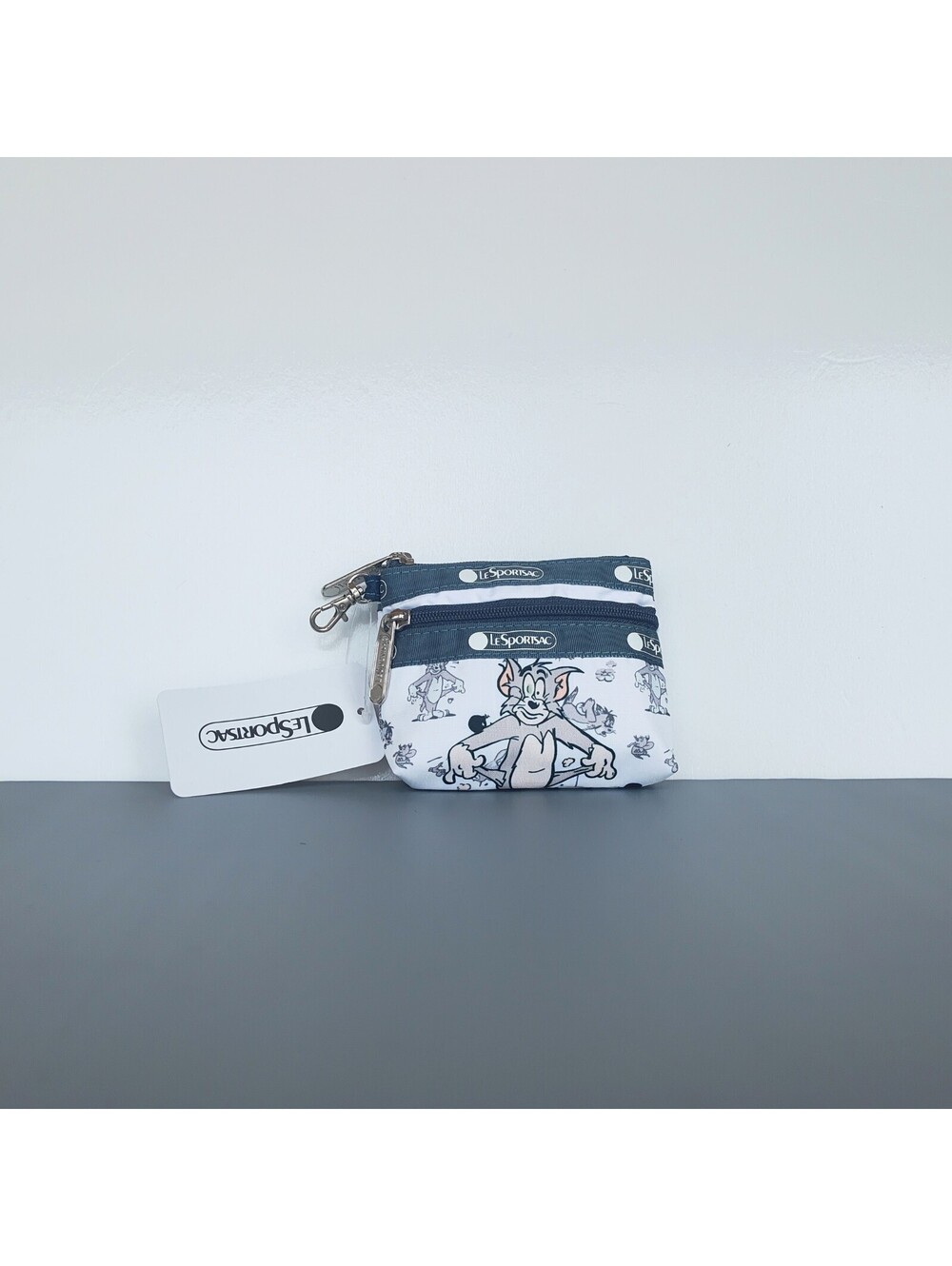LeSportsac Tom and Jerry Tom Cat 2-Zip Wristlet Pouch NWT